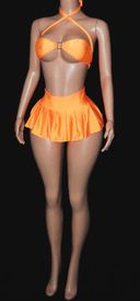Pleated sk set w/stones