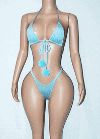 Pompoms bikini set