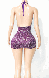 Purple animal print mini 