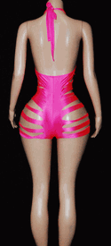 Sashed halter romper 