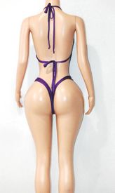 Scarf draped monokini