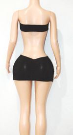 Shirred front/back draped mini