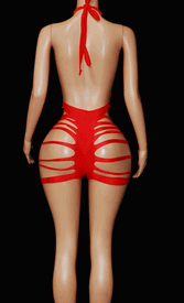 Slashed chain monkini