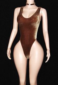 Velvet high cut monokini