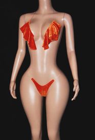 Velvet ruffle clear set