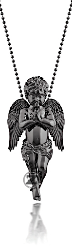 その他 Guardian Angel Guardian Angel Charm by ZShock in Silver with Black Platinum