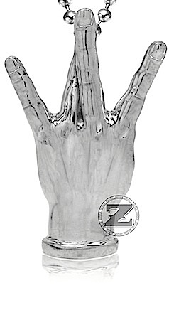 West Side Mini Signz Pendant by ZShock in Silver