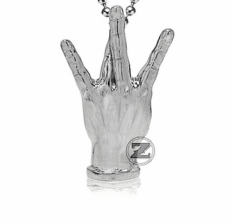 West Side Mini Signz Pendant by ZShock in Silver