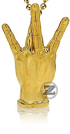 West Side Mini Signz Pendant in 14K Yellow Gold by ZShock