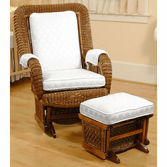 Classic Square Back Wicker Glider Rocker