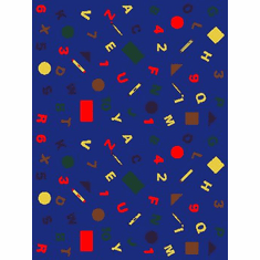 Educational Just Basics Kids Rug - Super Tuff