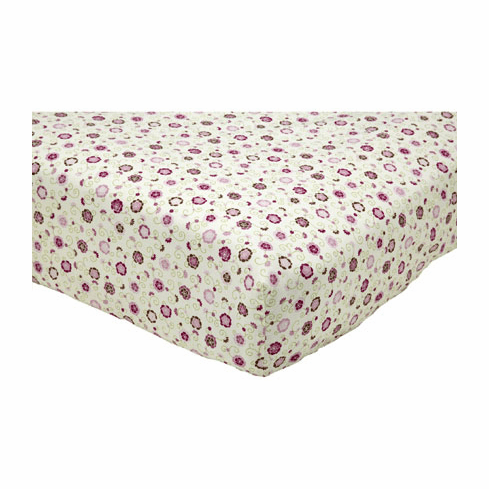 Nojo Jasmine Crib Sheet, Pink