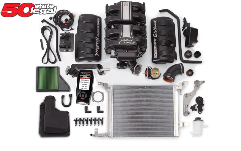 50 State Legal 2010 Mustang GT Edelbrock EForce 466 HP Stage 1 Complete Street Supercharger Kit