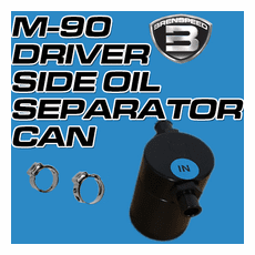 BLACK 05-10 Roush M-90 Supercharger Brenspeed J&L Drivers Side Oil Separator Can