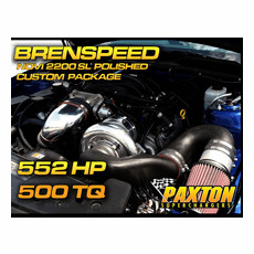 Brenspeed 552HP Paxton NOVI 2200 SL Supercharger Package Polished (05-10)Mustang GT
