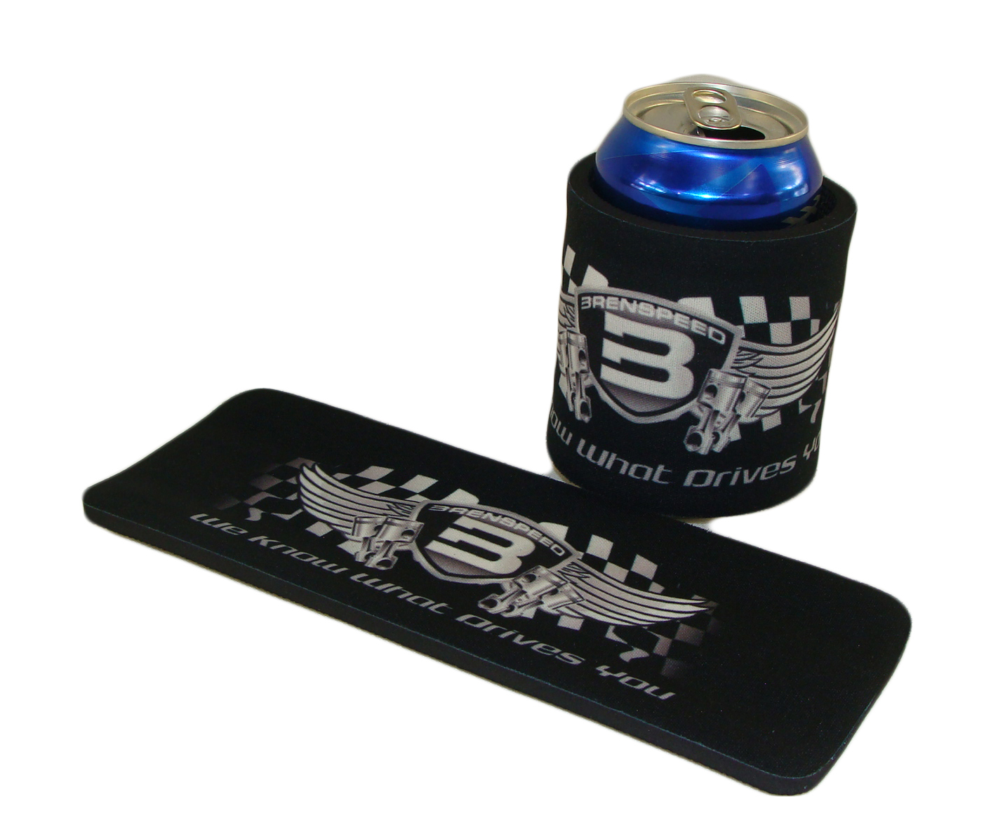 Brenspeed "Drives You" Snap Koozie