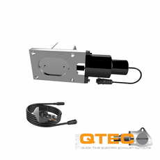 QTP Single Low Profile Electric Cutout Kit with Oval Tube Kit (fits 2.5" - 3" round pipe exhaust)