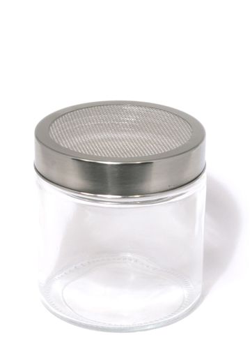 GLASS SPROUTING JARS W/STAINLESS  LIDS - 2/24 OZ Jars