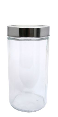 GLASS SPROUTING JARS W/STAINLESS LIDS - 6/64 OZ Jars