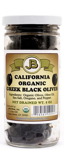 Organic Sun Dried - GREEK BLACK OLIVES - 3/ 5 oz Jars - Out of Stock