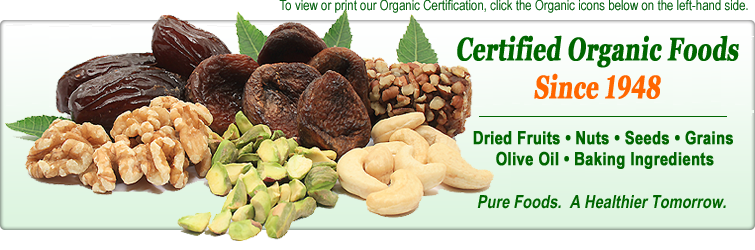 Organically Grown Walnuts Havles and Pieces pricing: 2lbs = $22.25, 5lbs = $46.30, 25lbs = $204.75