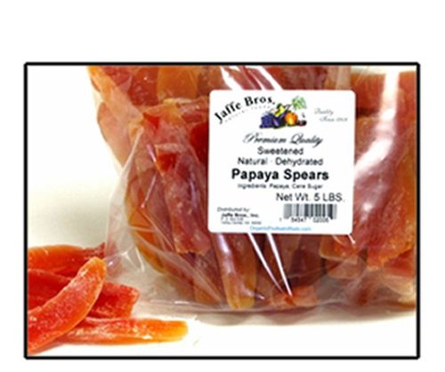PAPAYA SPEARS, NON-ORGANIC (sugar added) - 22 LBS