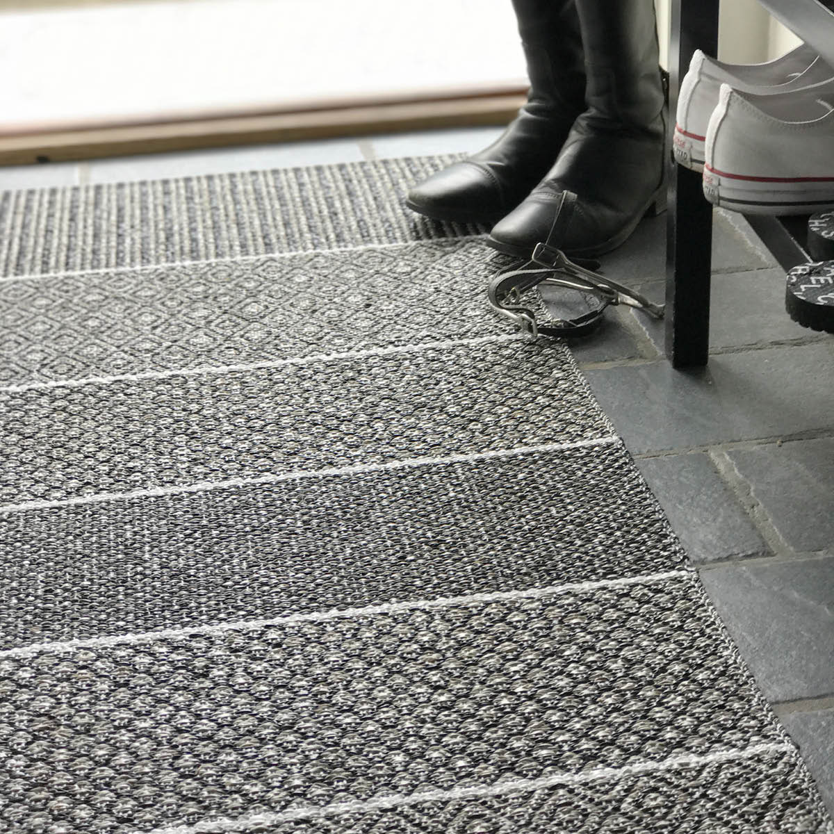 HRD Swedish Rugs Alfie Indoor / Outdoor Swedish Woven Rugs, Grey