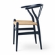 CH24 Wishbone Chair, Navy Blue, Natural Paper Cord Seat