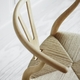 CH24 Wishbone Chair, Navy Blue, Natural Paper Cord Seat