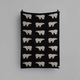 Roros Tweed Isbjorn (Polar Bear) Norwegian Wool Blanket, Grey/Black - 53" x 79"