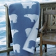 Roros Tweed Isbjorn (Polar Bear) Norwegian Wool Blanket, Grey/Black - 53" x 79"