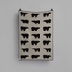 Roros Tweed Isbjorn (Polar Bear) Norwegian Wool Blanket, Grey/Black - 53" x 79"
