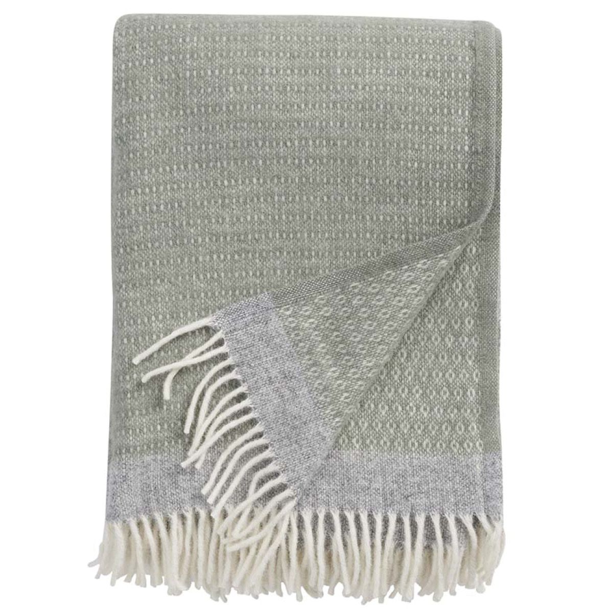 Klippan Klippan Harald Brushed ECO Lambs Wool Throw, Green