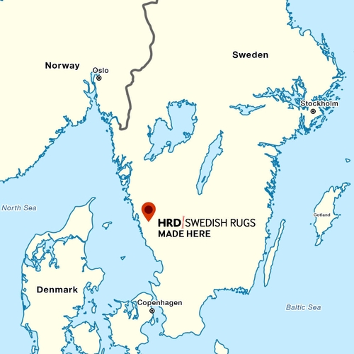 HRD Swedish Rugs Stripe Indoor / Outdoor Swedish Woven Rugs, Black / Green