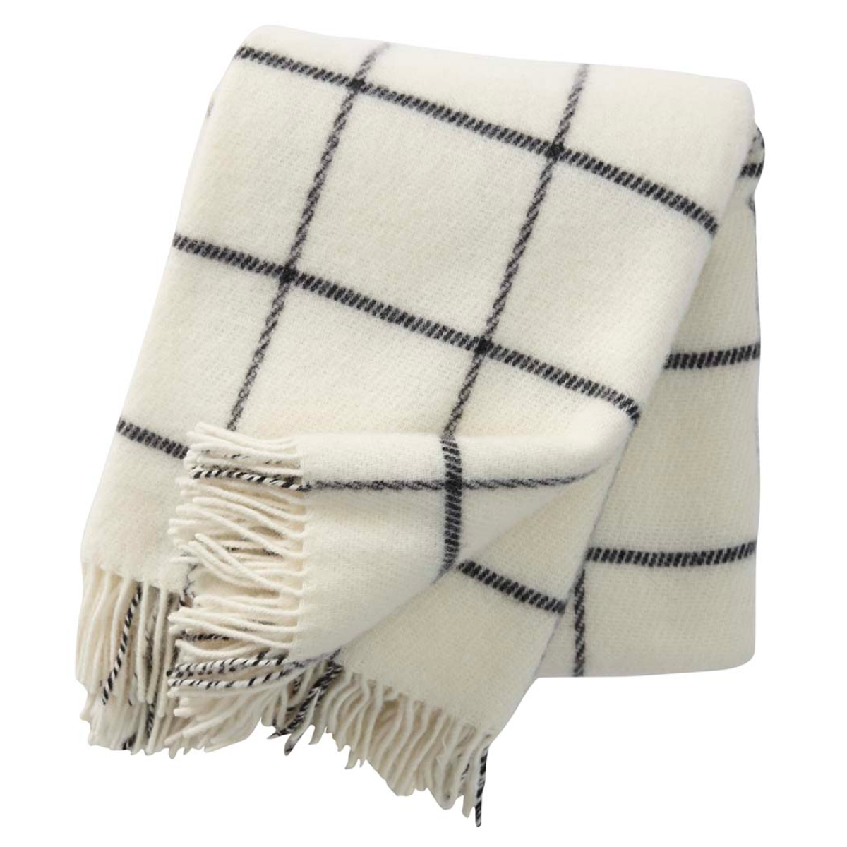 Klippan Klippan Vinga Brushed Lambs Wool Throw, White