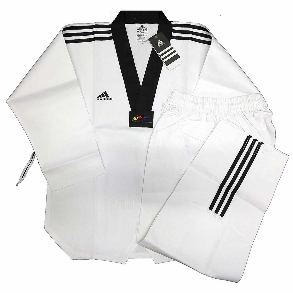 ADIDAS ADI CLUB TKD UNIFORM WITH 3 STRIPES on sale starting at only 64.95
