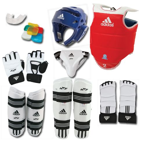 ADIDAS COMPLETE TKD SPARRING GEAR SET SHIN INSTEP only 299.99