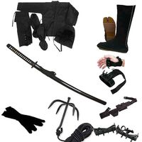 COMPLETE NINJA SET WITH STEEL SWORD