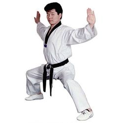 DELUXE V-NECK BLACK TKD UNIFORM