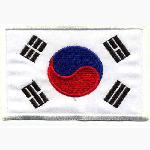 魅力の KOREAN FLAG 2.5 PATCH ピンズ・ピンバッジ・缶バッジ