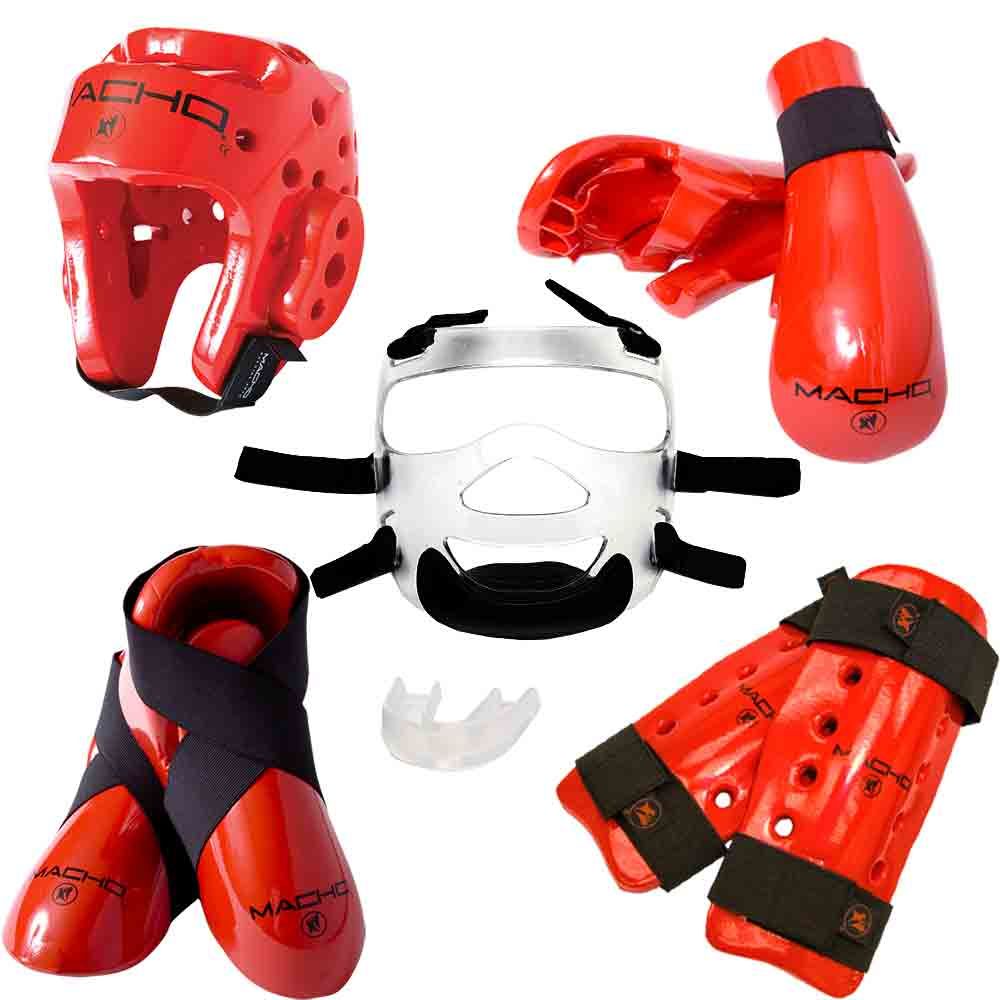 MACHO DYNA DELUXE SPARRING GEAR SET WITH FACE SHIELD on sale 154.95