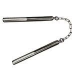 METAL SILVER NUNCHAKU WITH CHAIN