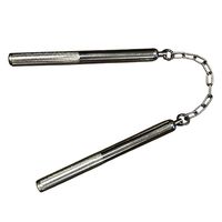 METAL SILVER NUNCHAKU WITH CHAIN