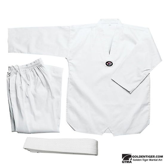 WHITE CORDUROY TKD UNIFORM