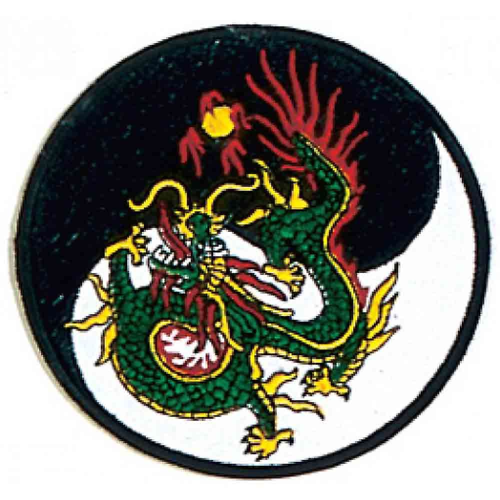 Yin Yang simbolo cuore - Toppe termoadesive Patch Toppa ricamate, misura: 8, 7 x 7,5 cm