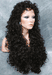 Curly EX Long Wig Dark Brown