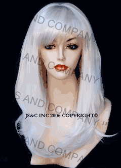 Long Straight White Wig