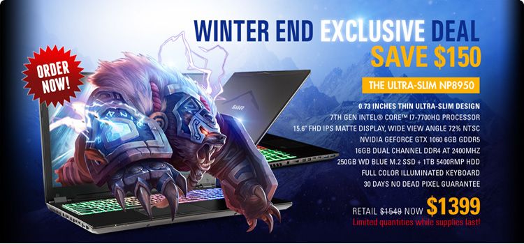 Sager Winter End Exclusive Deal