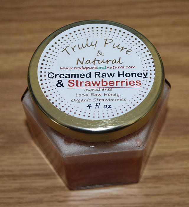 Local Raw Creamed Honey Organic Strawberry 6 oz