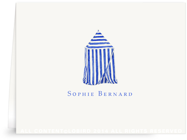 Beach Cabana Folded Note Cards